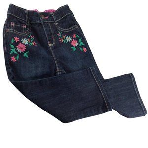 👣 5/$25 - Dark Wash Jeans w/ Floral Embroidery